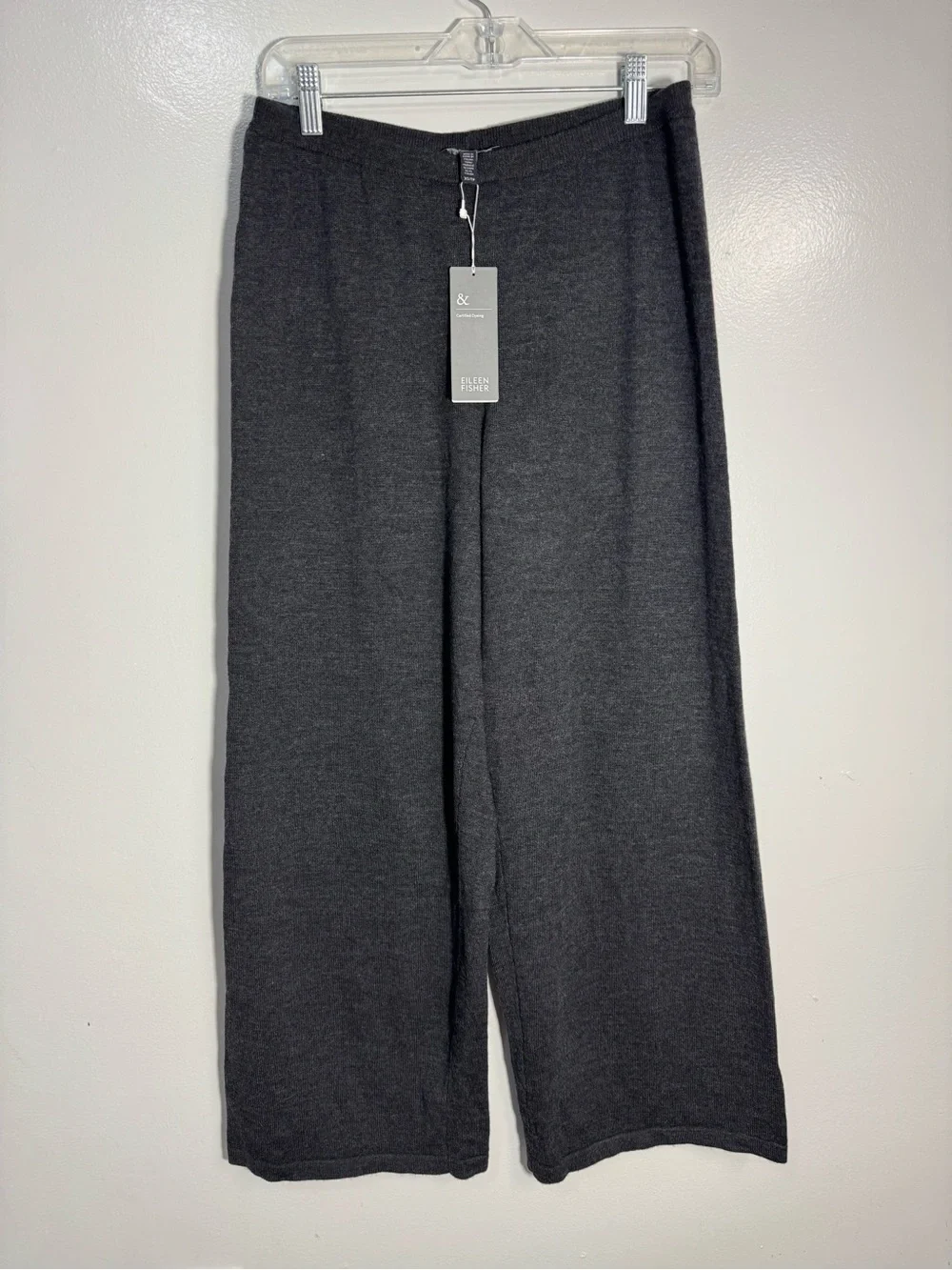 NWT $218 Eileen Fisher Straight Cropped 100% Merino Wool Pants - Picture 2 of 11